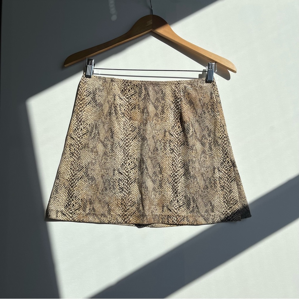 Vintage Python Print Mini Skirt - Picture 2 of 9
